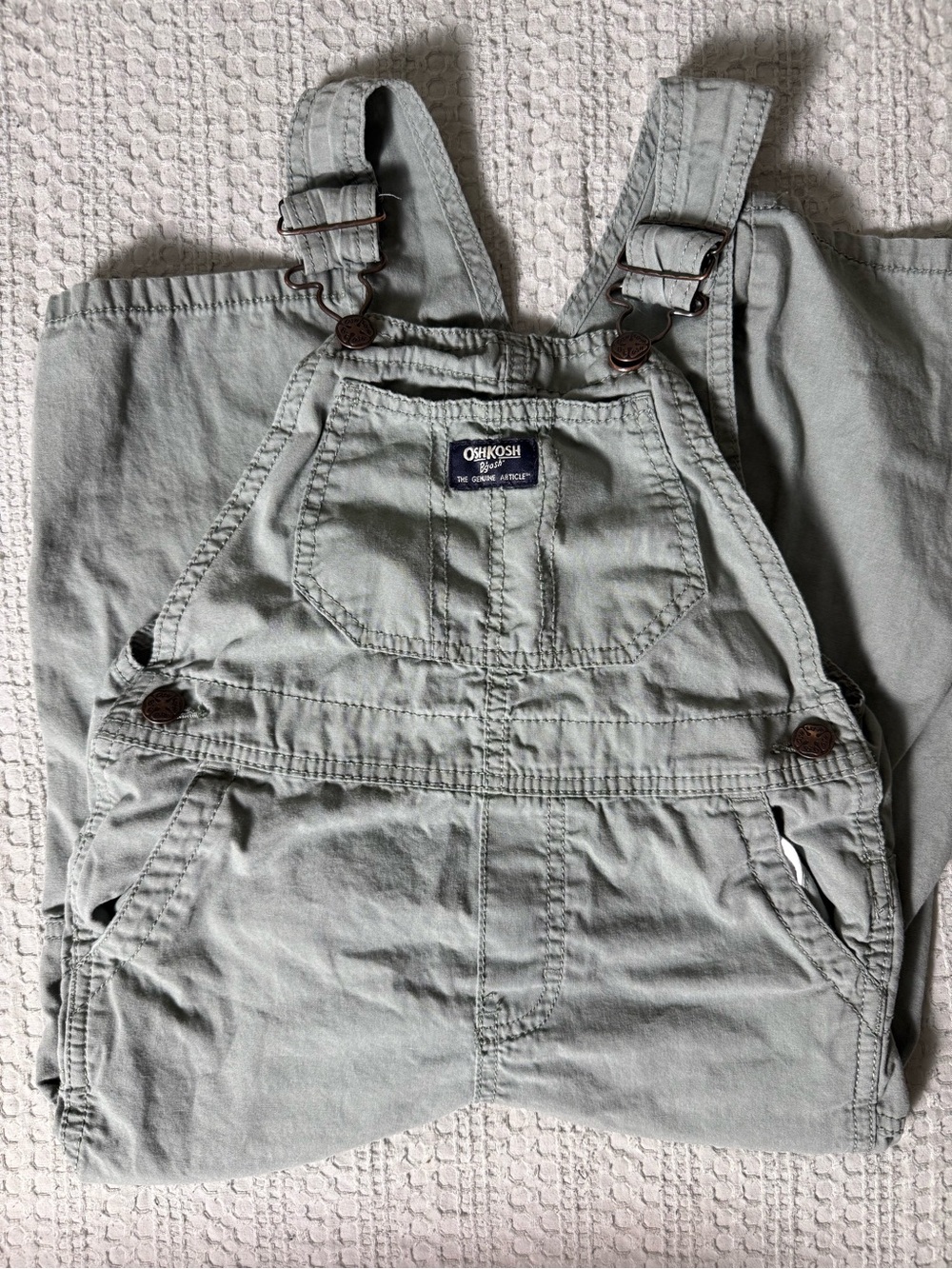 OshKosh B'gosh Sage Green Kids Cotton Overalls